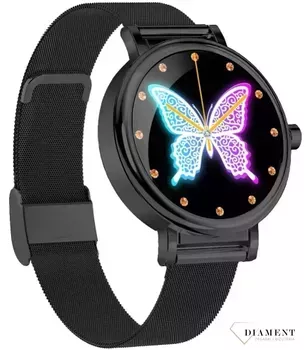 Smartwatch damski Rubicon RNBE64 czarny ⌚Piękny kobiecy smartwatch od Rubicon'a ✓ Bluetooth ✓ licznik kroków ✓ zdrowy styl życia✓ Tętno✓ Autoryzowany sklep.webp
